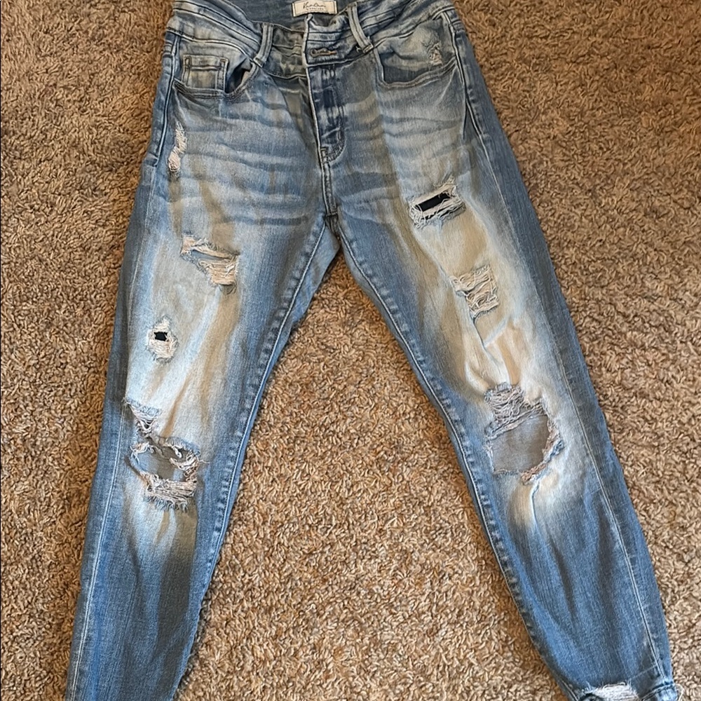 KanCan Blue Skinny Distressed Jeans